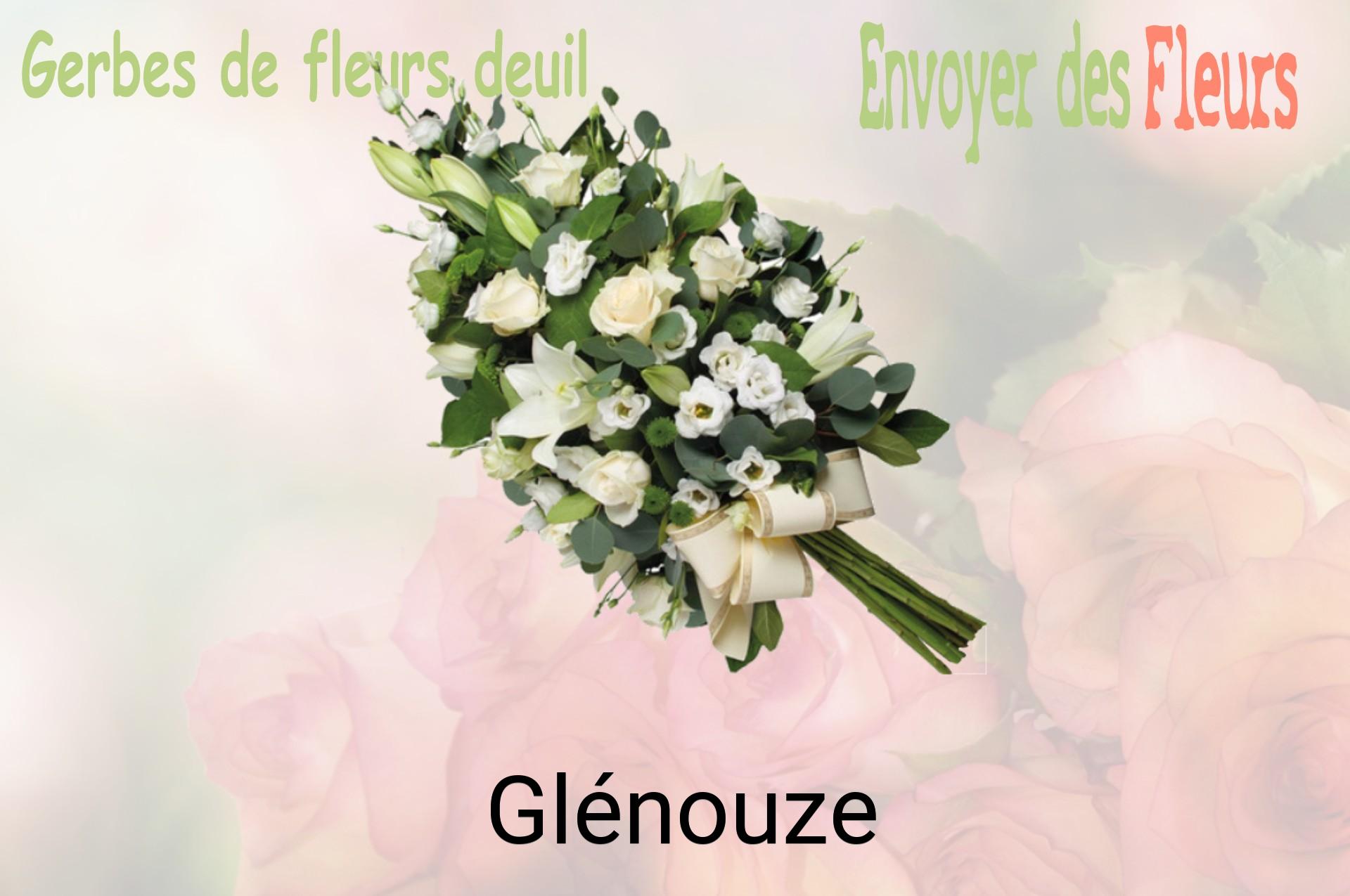 Gerbe de fleurs de deuil livrée à Glénouze